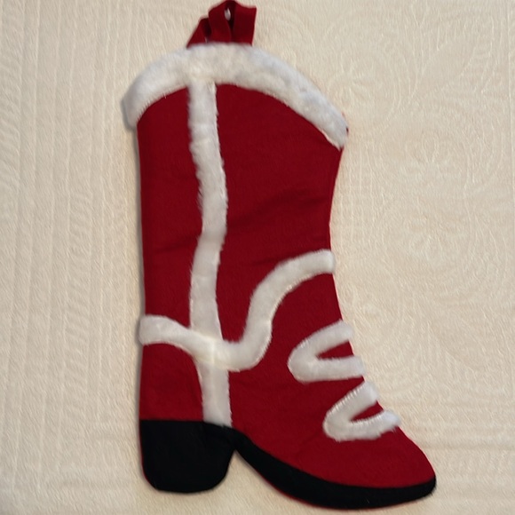 Western Christmas Stockings (2) Cowboy Cowgirl  Boots Western Holiday - Picture 6 of 8